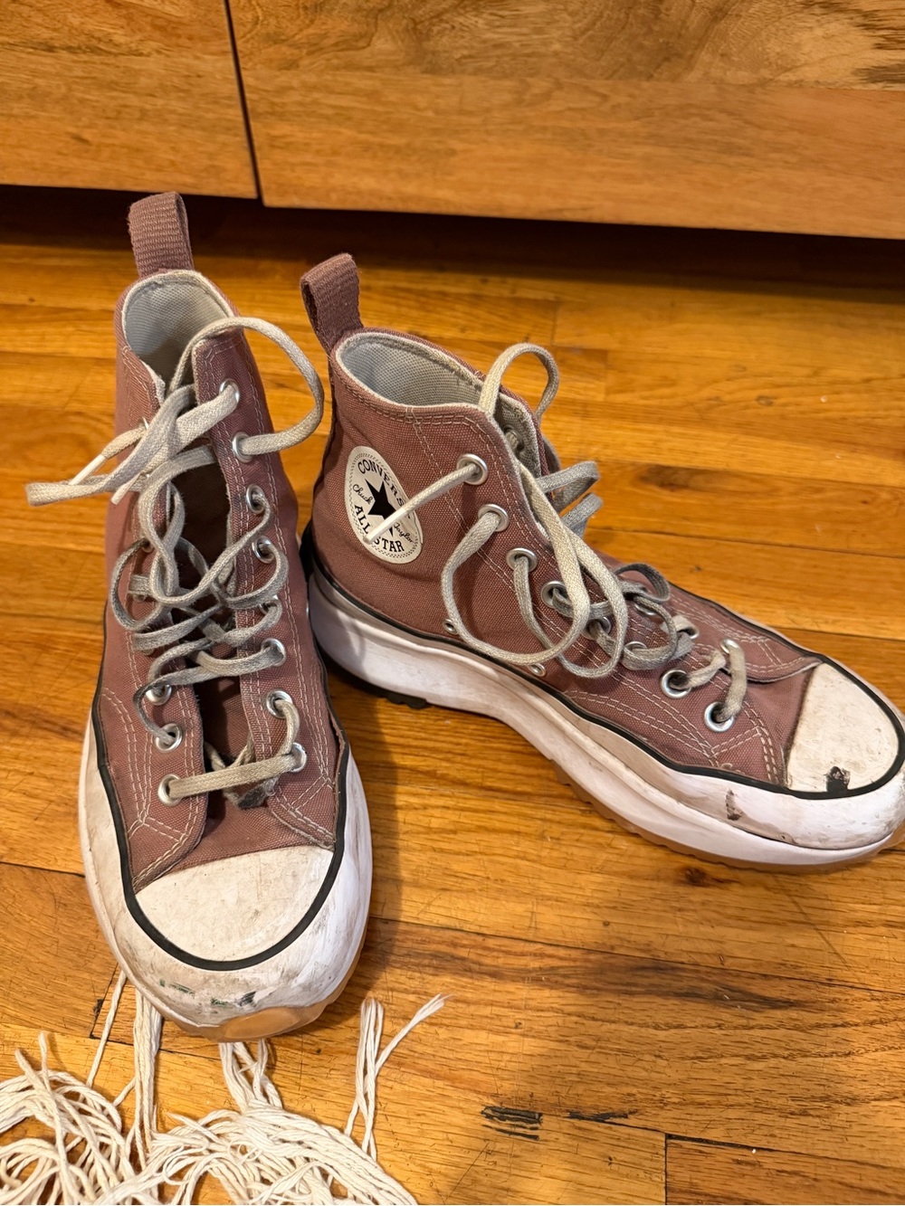 VERY Well worn, kinda filthy Converse  Run Star Hike Sneakers